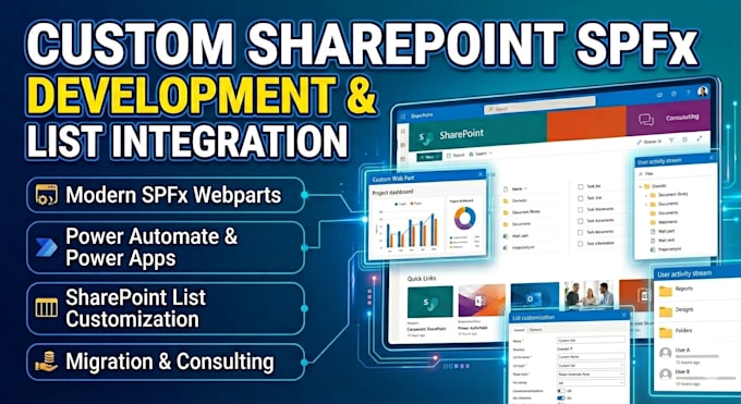develop custom sharepoint spfx webparts and list integration