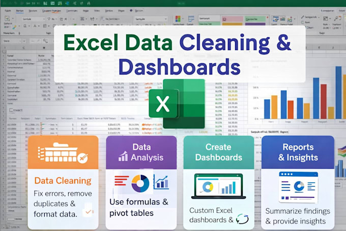 do data cleaning, excel dashboards and data analysis