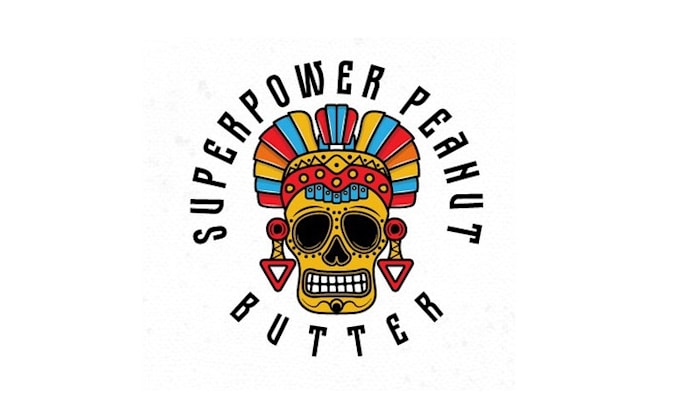 design awesome super power peanut butter logo