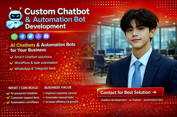 develop smart ai chatbots and automation bots for you