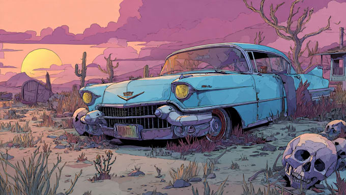 make illustration in american comic style