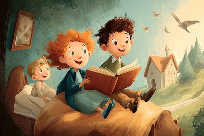 create charming custom childrenkids book art book illustrations