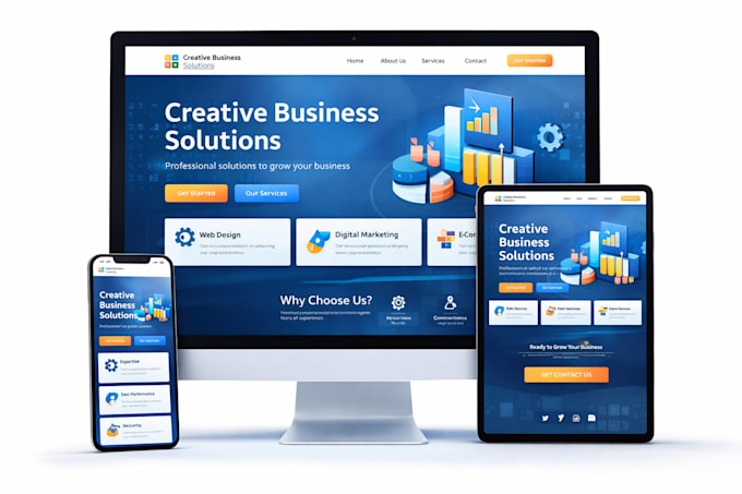 design a modern responsive website using HTML CSS and javascript