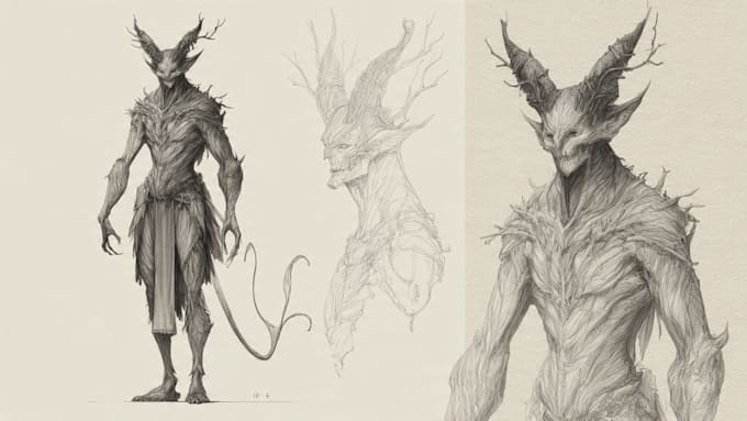 sketch a character or a creature