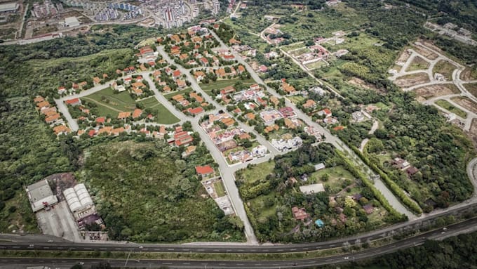 rebuild 3d land zoning, site plan layout, aerial view, master plan development