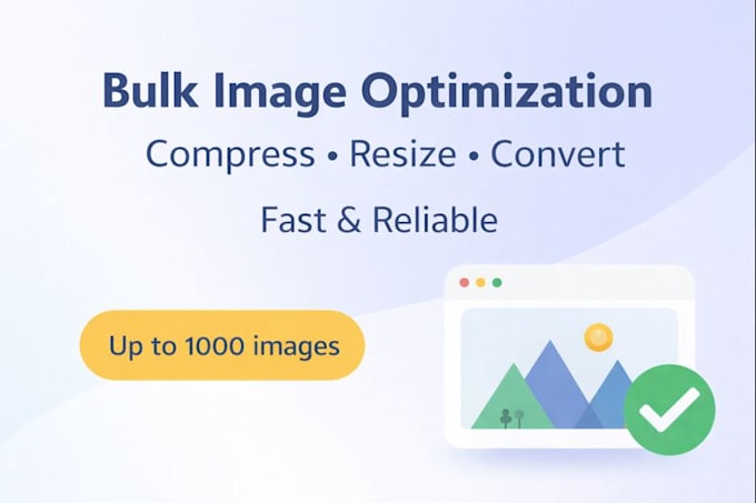 compress and optimize your images for faster websites