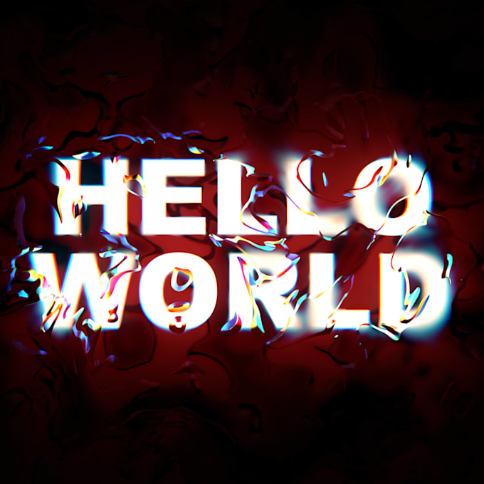 create glitch typography album cover art