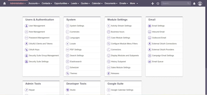 build high performance suitecrm systems and design workflows