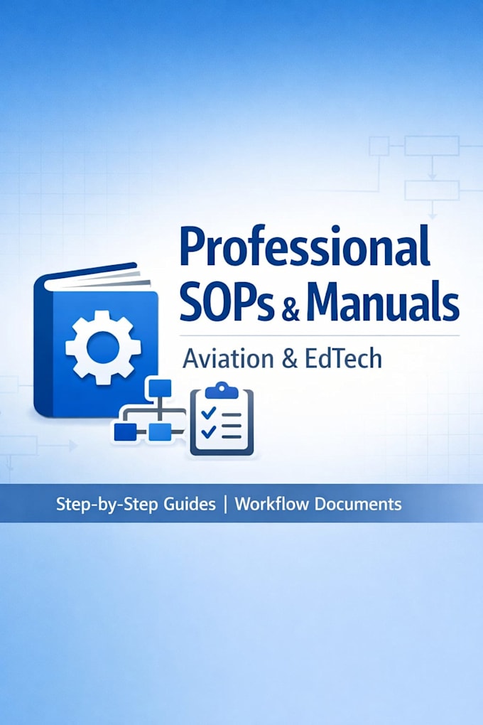 create professional sops manuals and workflow documents for education edtech