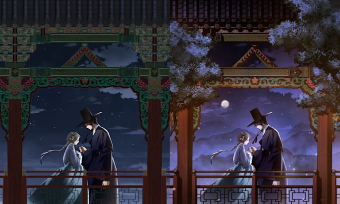 enhance webtoon panels with color grading and visual effects