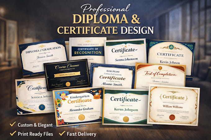 design modern diploma, certificate
