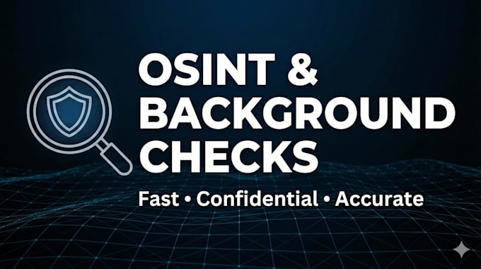 do professional osint background checks and internet research