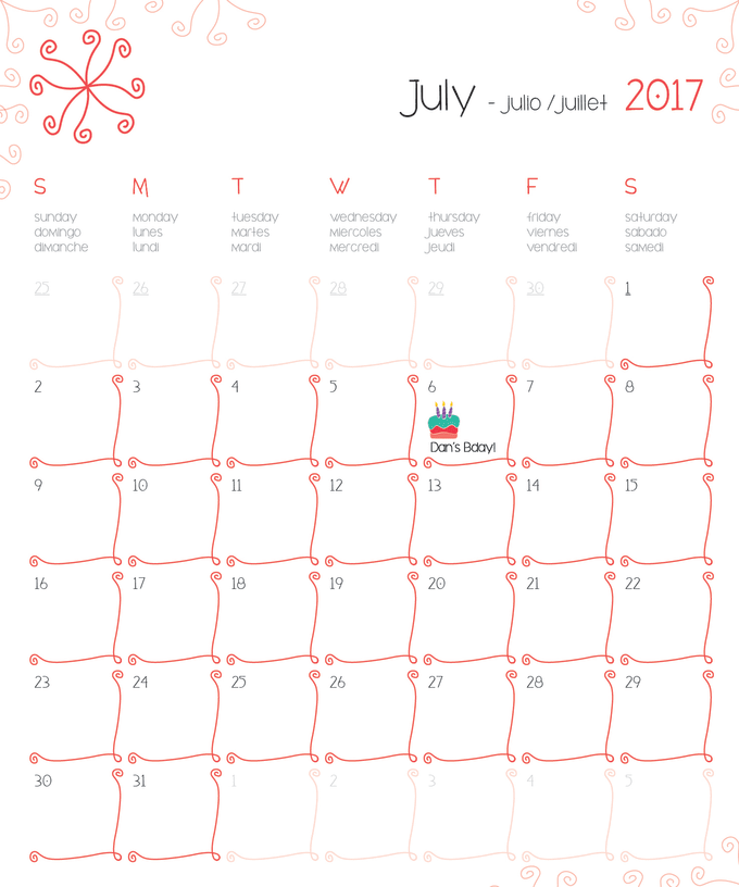 do a customized calendar for you