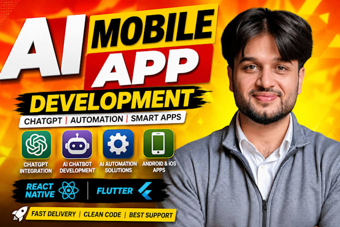 build ai powered mobile app with chatbot and automation