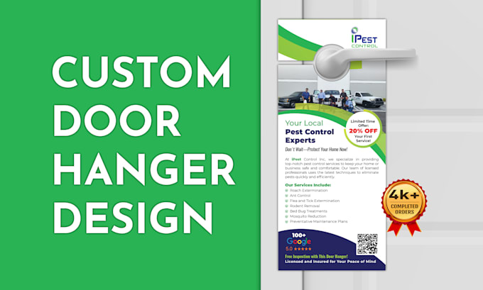 design professional door hanger design for your business