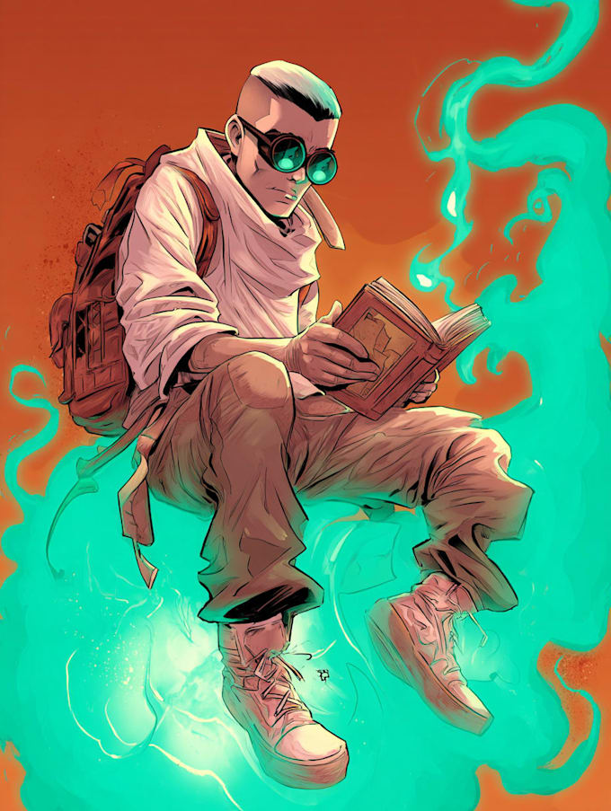 do comic book illustration for comic book cover design