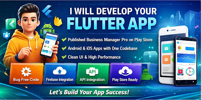 develop a professional android app with clean UI