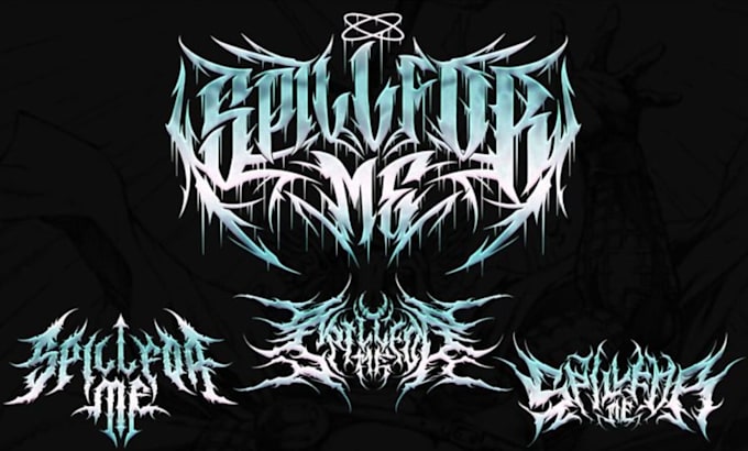 draw a raw, crust punk inspired metal logo