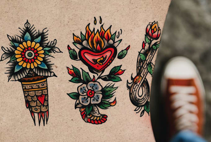 draw american tattoo design old school tattoo
