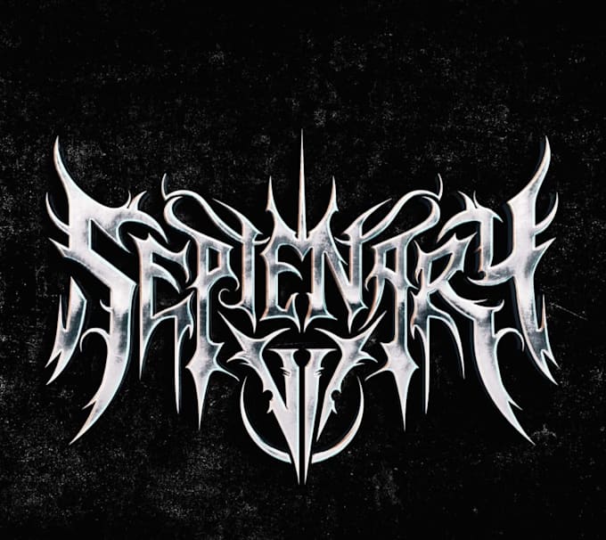create a technical, intricate metal logo for prog bands