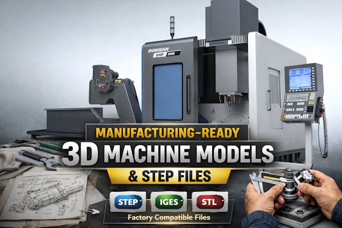 Creating Machine Make machine models for manufacture, 3d industrial equipments, stl file ...