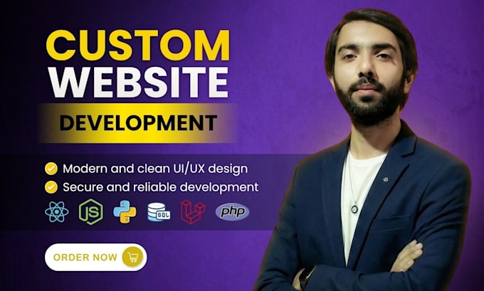 do custom website, web app development, full stack developer