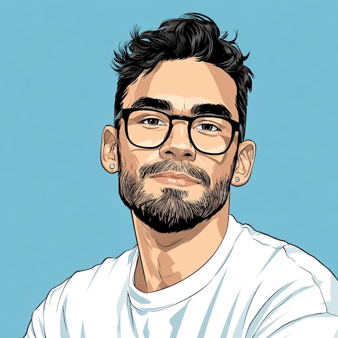 do cartoon vector portrait illustration