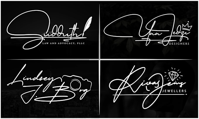 do handwritten, scripted, signature, calligraphy, cursive logo