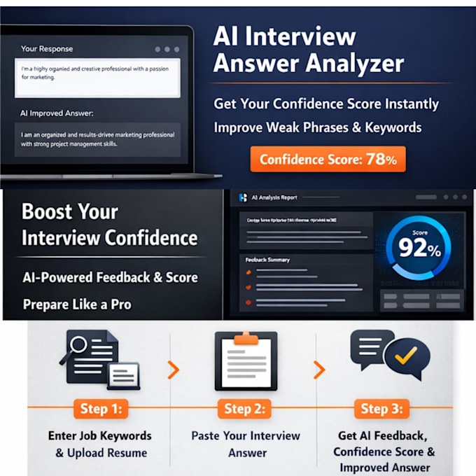 provide an ai interview failure analyzer web app with source code