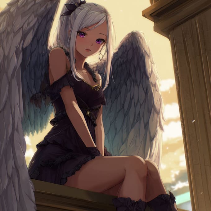 draw an anime character illustration for commercial use