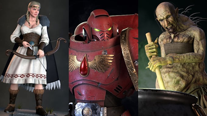create a 3d game character