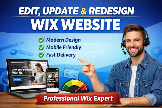 edit, update and redesign your wix website professionally