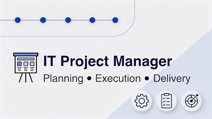 manage or coordinate your software or IT project as project manager
