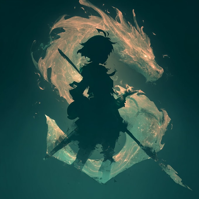 create logo designer anime, fantasy style
