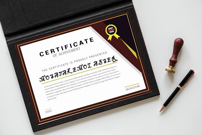 custom award course training certificates print ready editable