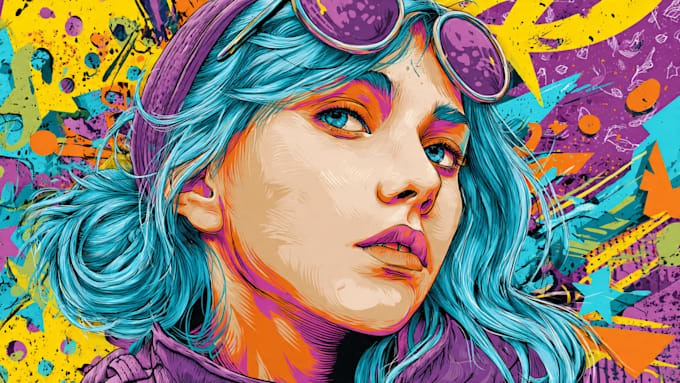 create a unique street pop art illustration