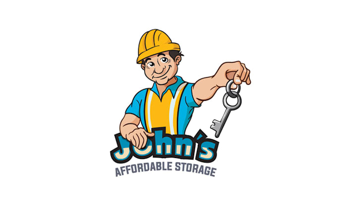 make an older white logo for a self storage business