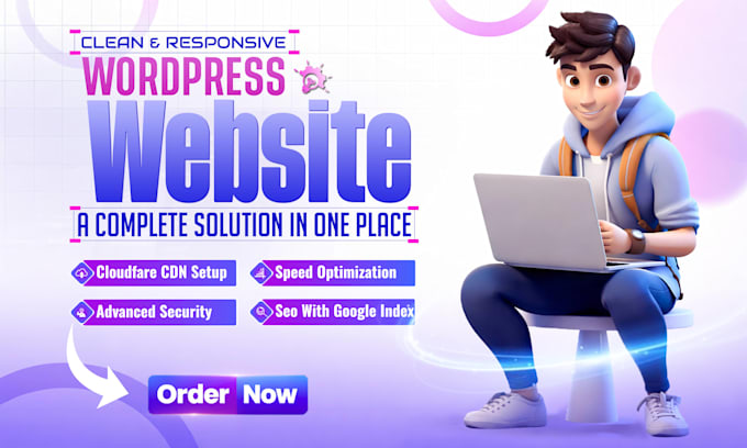 build wordpress website with SEO, speed, google indexing, CDN and security setup