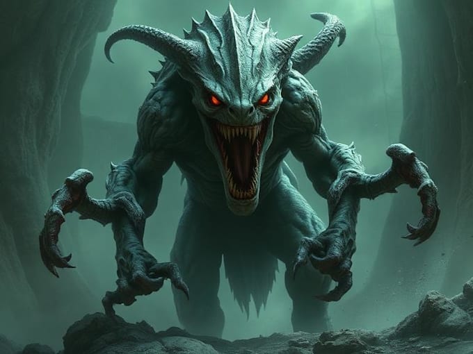draw  scp, monster, alien and eldritch horror for you