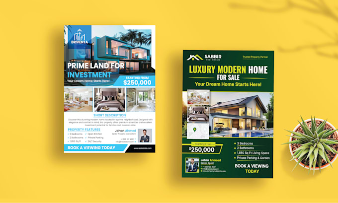 design professional real estate flyer for property listing