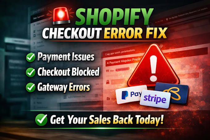 fix shopify checkout errors payment issues and blocked debug checkout fast
