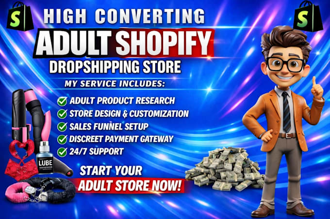 do adult shopify store design or adult toy store design