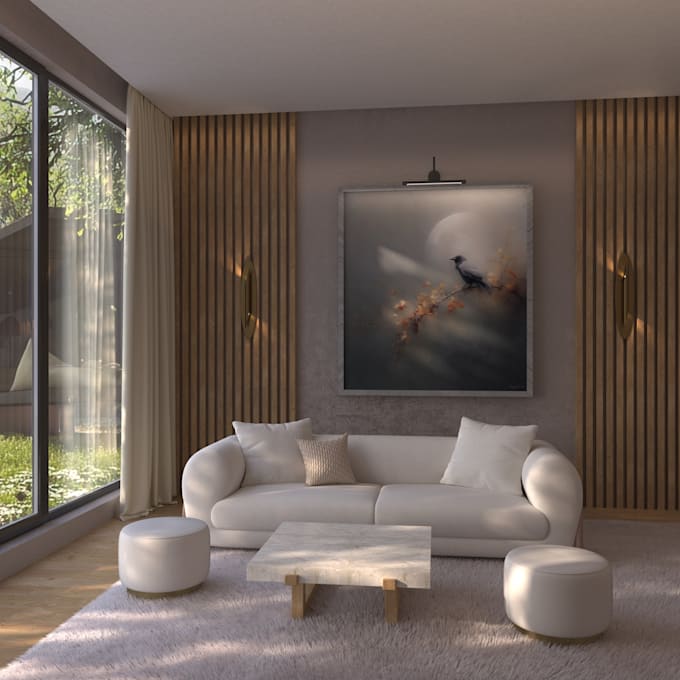 create a realistic interior 3d visualization