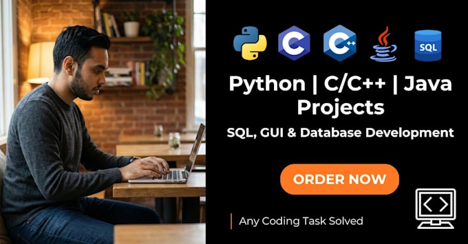 do python, java, c cpp programming projects and gui applications