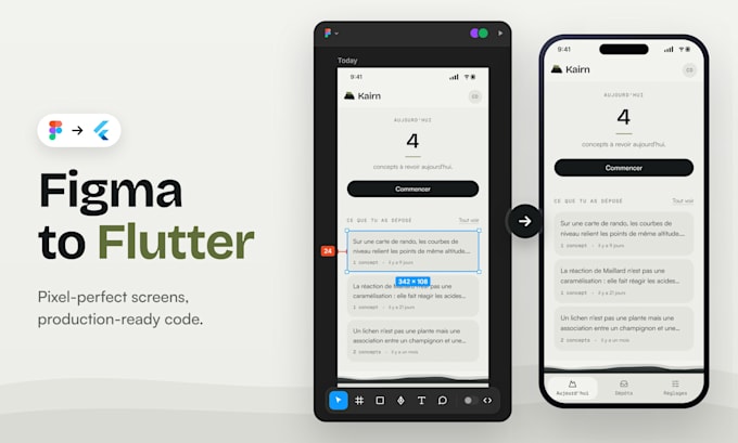 convert your figma design to flutter UI for android and ios