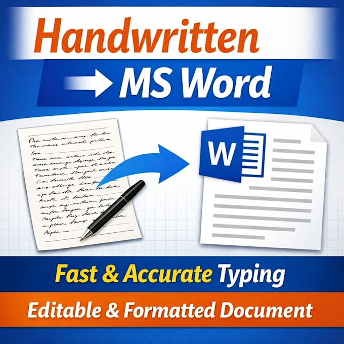 do type handwritten documents into ms word