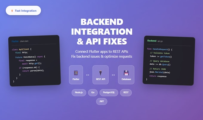 connect your flutter app to any rest API or backend