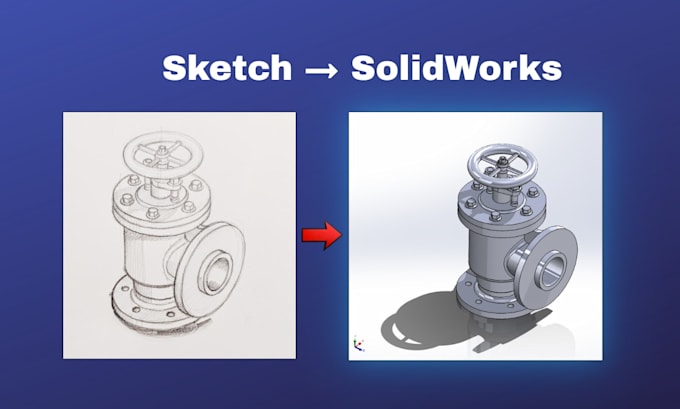 convert your sketch, image, or PDF into solidworks 3d model