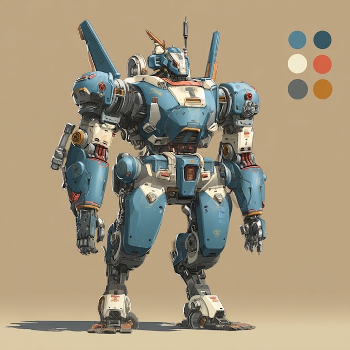 draw or design mechs robots concepts