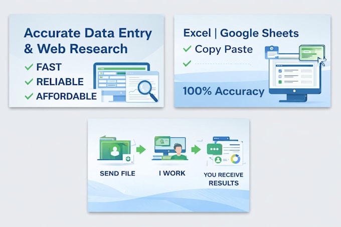 do accurate date entry, copy past and web research